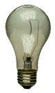 blinking light bulb